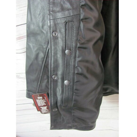 Unik Lightweight Premium Leather Jacket Men’s Sz L Gun Pocket Black New w/ Tags - Picture 5 of 10